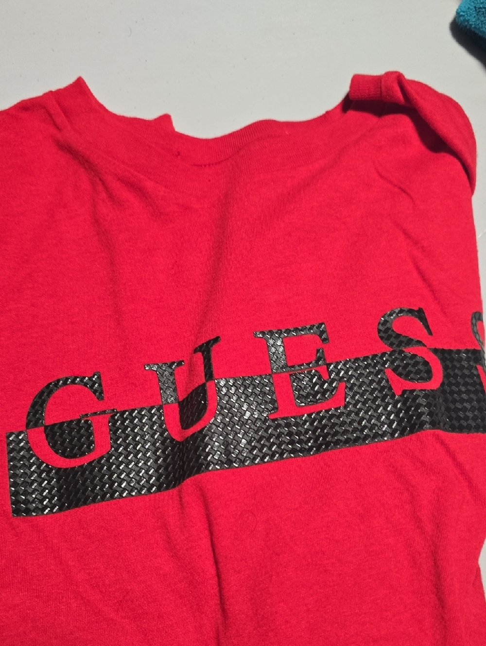 GUESS Red Logo Tee